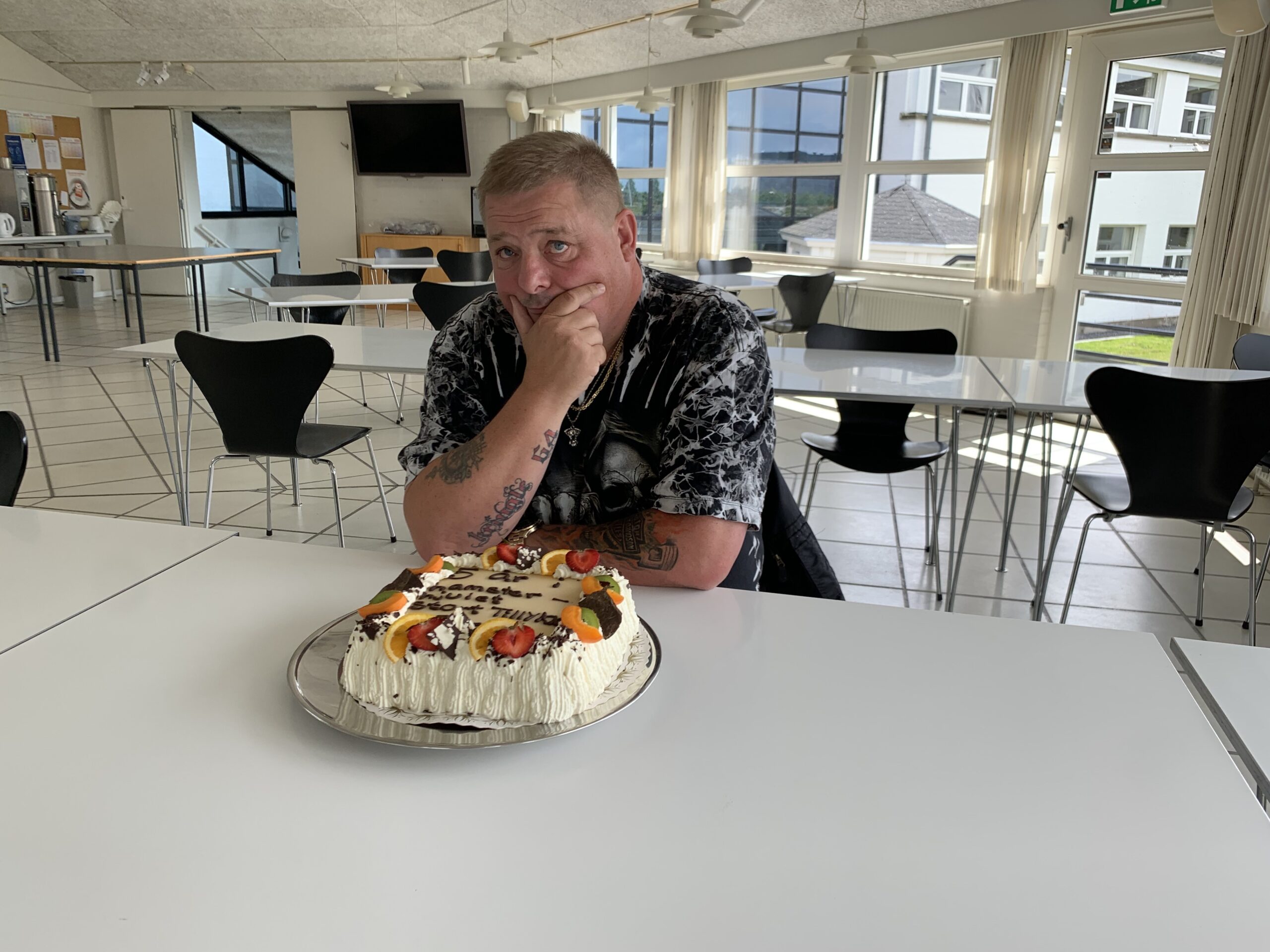 Steen Hendriksen blev fejret hos 3F Randers med en lagkage med en bitter eftersmag.